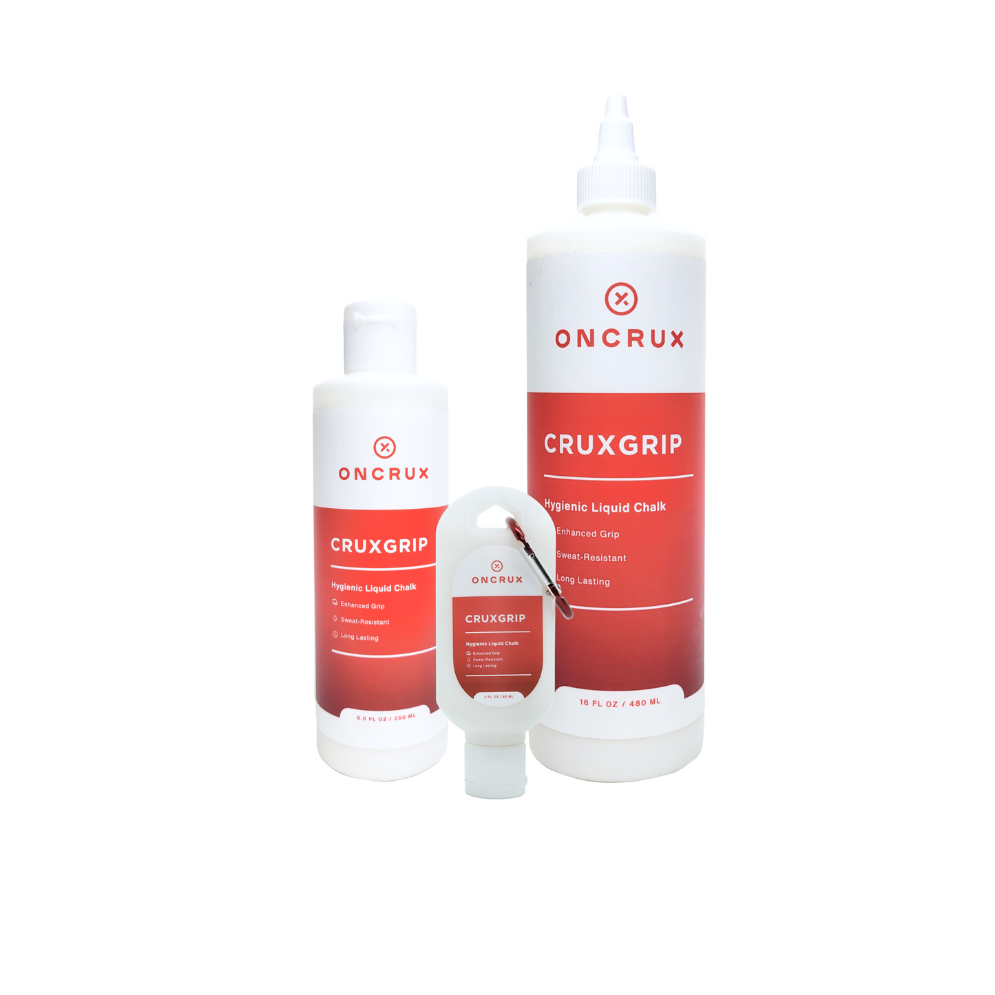 2 fl oz, 8.5 fl oz, & 16 fl oz Combo Pack: CRUXGRIP Liquid Chalk